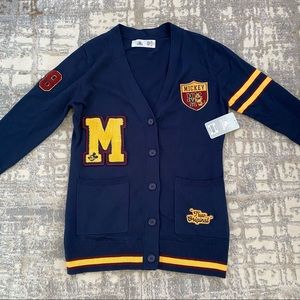 Disney Mickey letterman cardigan